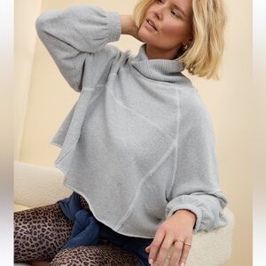 Aerie Cozy Gray Turtleneck Sweater
